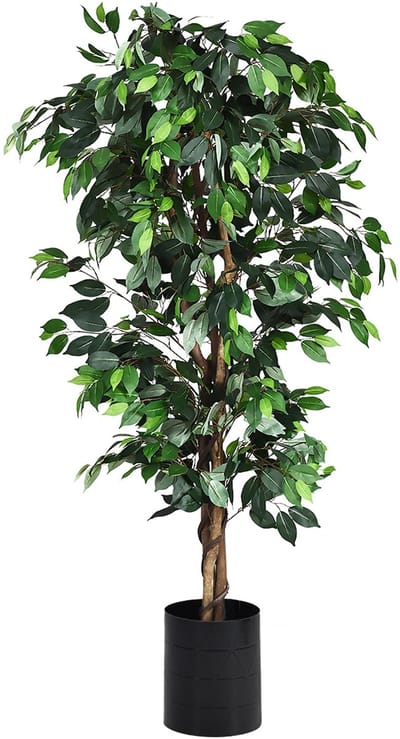 COSTWAY Kamerplant decoratie, 180 cm kunstplant groen, decoratieve plant kunstboom, plantendecoratie, binnendecoratie voor thuis, tuin, kantoor