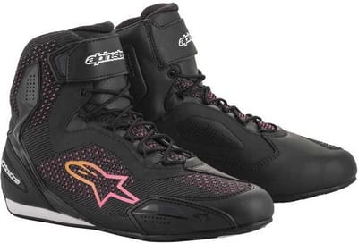 Alpinestars Stella Faster-3 Rideknit Zwart Geel Roze - Maat 8.5 - Laars