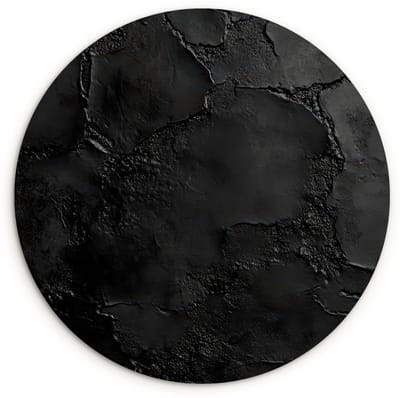 WallCircle® Wandcirkel 120x120 cm - Muurcirkel Zwart - Verf - Muurdecoratie woonkamer - Wanddecoratie slaapkamer - Kamer decoratie accessoires - Ronde schilderijen XXL