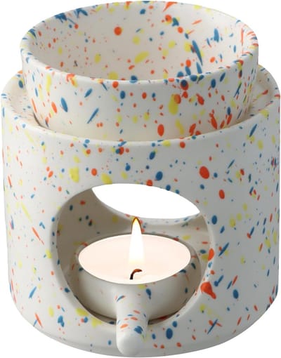 Ceramische Geur Lamp voor Essentiële Olie, Verwijderbare Kom, Kaars Diffuser en Houder, Ideaal voor Meditatie en Thuisdecoratie, Perfect Cadeau voor Aromatherapie