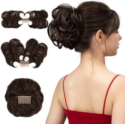 Haarsieraad klauw clip - messing - krullend haarstukje - volume voor opgestoken kapsels - ShopVlot