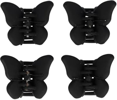 Haarsoires Haarspeld Haarklemmen 2,5cm – Vlinder – Zwart – Set van 4 - Haarclip Klem - Hair Claw - voor Opsteken Haar - Hair Clip - Decoratieve Haaraccessoire
