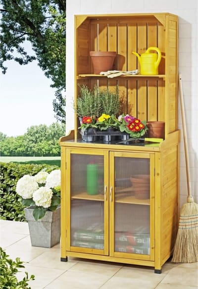 SNJY® Tuinkast - Tuinkasten voor Buiten - Tuinkist - 700 Liter - 52D x 75B x 180H cm - Bruin