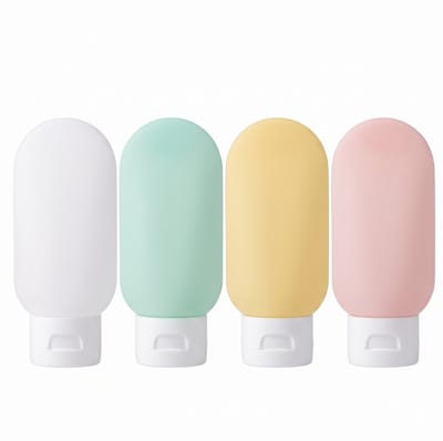 Reisflesjes - set van 4 - kleur: light colorful - navulbaar - travel set - reisaccesoires - handbagage - reisset - reisflacons - duurzaam - 60ml - IXEN