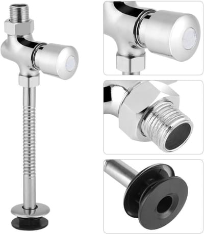Cosensi- Urinoir Kraan Hoge Kwaliteit - Zinklegering - Handdruk Ventiel - Toiletafvoerkraan - Waterbesparend - Eenvoudig te Installeren - Spoelklep