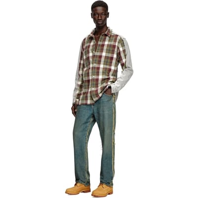 Timberland Unisex Dieseloves Tbl Flannel/back Denim Shirt Taglia: M | Maglie a manica lunga Outlet | Unisex | Blu