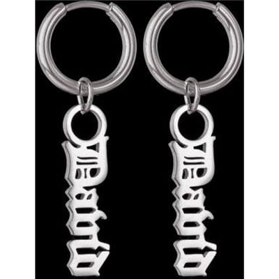 365 Bedel 1 Paar Gepersonaliseerde Naam Roestvrij Staal Drop Oorbellen Voor Vrouwen Meisjes Gepersonaliseerde Letter Gesp Oorbellen Punk Sieraden Cadeaus zilver