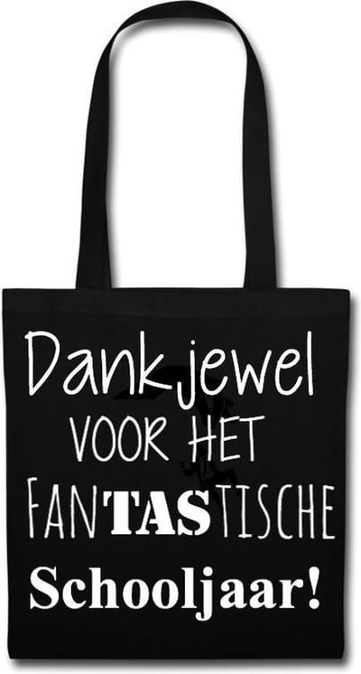 Cadeau juf set van 2 |  Tas Dankjewel voor het fanTAStische schooljaar bedankt bedanken juffen juffendag meester afscheid