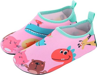 ATTREZZO® Waterschoenen - Kinderen - maat 23/24 - Roze met dieren