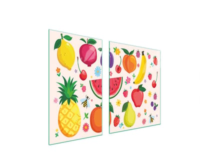 TMK ArtDeko – Snijplank – Glas – 100x52 cm – Oogstmotief – Ovaal