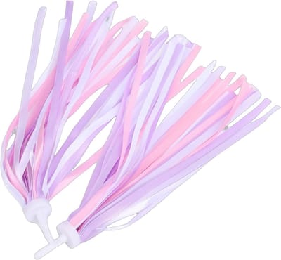 Kleurige Fietstreamers met 32 Franje voor Fietshandvatten, Perfect voor Kinderen, Scooters en Driewielers, Gemaakt van Duurzaam PET-Materiaal