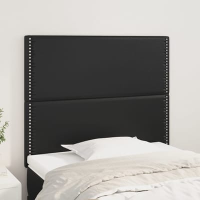 vidaXL - Hoofdbord - zwart - 90x5x118/128 - cm - kunstleer