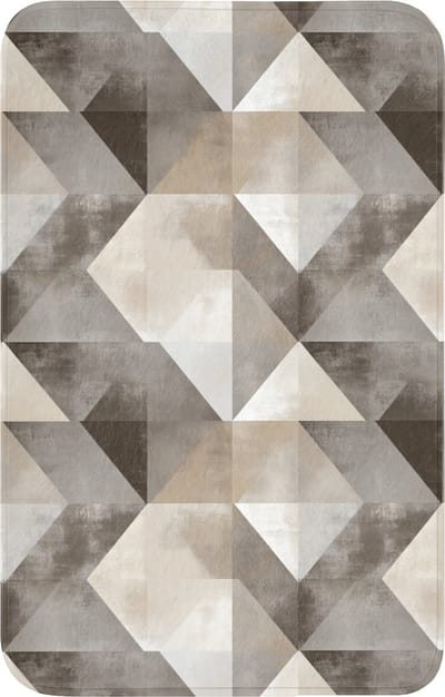 WC mat 50x80 cm - Antislip - Geometrisch - Motief - Aardetinten - Toiletmat - Vloermat - Douchemat - Toilet tapijt - Toiletmatten