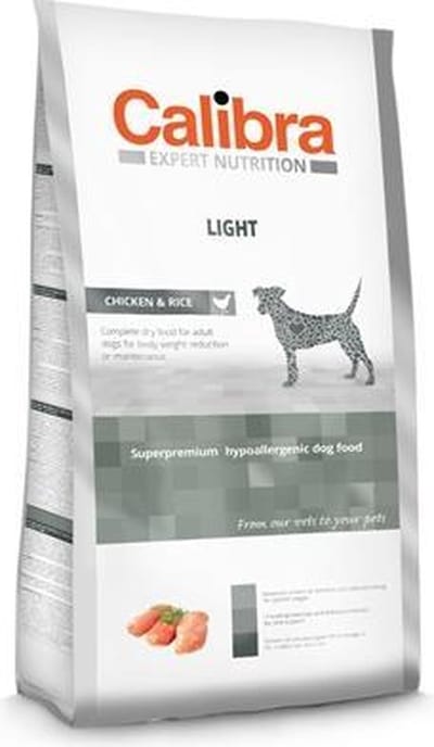 Calibra Dog Expert Nutrition Light - Kip & Rijst - 12 kg