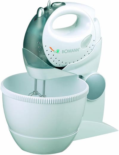Krachtige Handmixer Set met Gardes en Deeghaken - Wit
