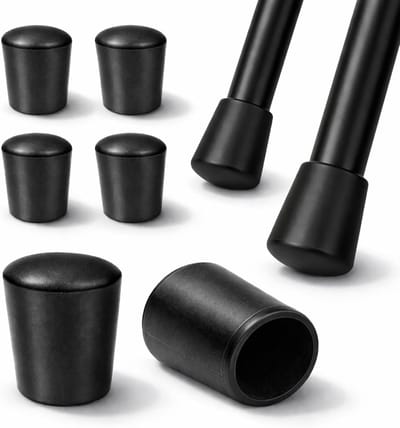 Rubberen Mondstuk - Doppen Stukken - Bescherming Poot - Vast Klemmechanisme - 30 mm Buitendiameter - Zwart