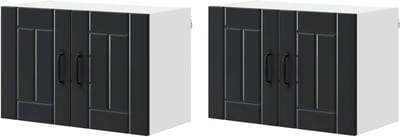 Keukenkast - Wandkast - Keuken Opbergen - Praktische Schuifdeuren - 60x31x40 cm - Zwart