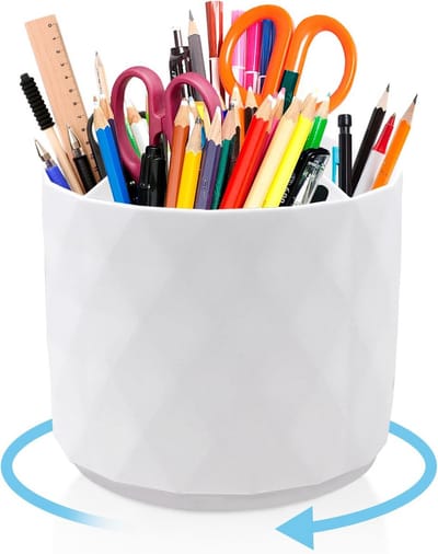 Draaibare pennenorganizer - 5-voudig - 360 graden - ruimte voor pennen, accessoires en benodigdheden - kantooropberging