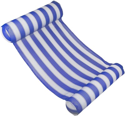 J.E 4-in-1 Waterhangmat Blauw – Opblaasbare Hangmat, Stoel & Lounger – Tot 200 kg – Comfortabel & Draagbaar