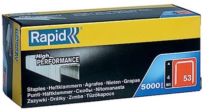 Dunnydraad nietjes voor Hechtmachine Type 53 - 4mm - 5000 stuks - Dunne draad nietjes voor Hout en Stoffering