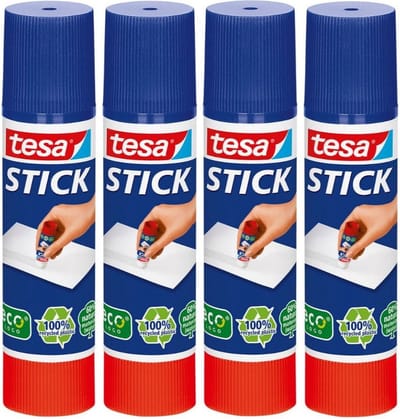 4x Tesa lijmstift 10 gram - Hobbymateriaal/knutselbenodigdheden - Lijmstiften - Plakken/lijmen - Knutselen - Knutsellijm voor kinderen/jongens/meisjes