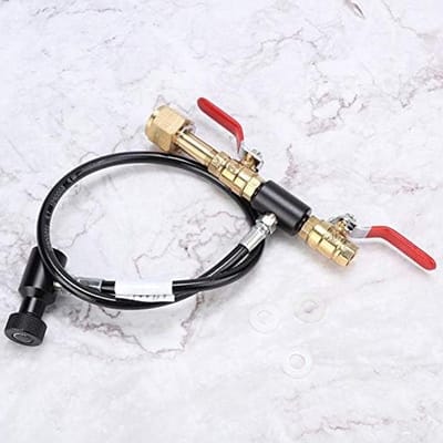 Carbon dioxide fles navuladapter met slang voor het vullen van Soda-Stream tanks (61cm)