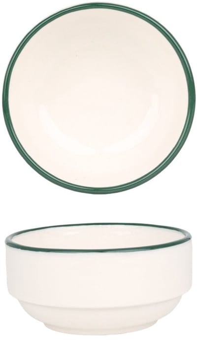 Rinart Serveerschaal - Green Edge - Porselein - 8 cm - set van 2