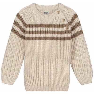 Sweet Petit peuter trui Lowie Soft Ecru Melange 74 heren
