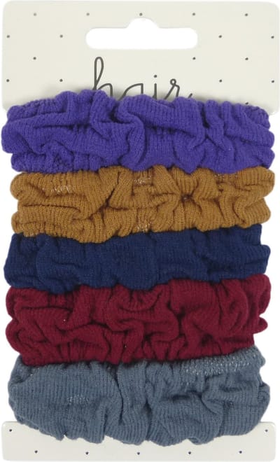 Nylon Elastiek Gerimpeld - Donkere Winter Tinten - 5 stuks