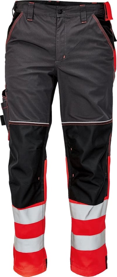 Werkbroek/worker Signalisatie Knoxfield HV fluor antraciet/rood, maat 48 - EN471