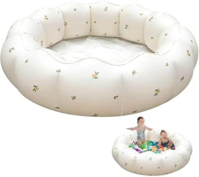 Opblaasbaar zwembad voor kinderen, 90 cm, klein, kinderzwembad, babyzwembad, rond zwembad, opvouwbaar, opblaasbare badkuip, douche, opblaasbaar zwembad voor balkon