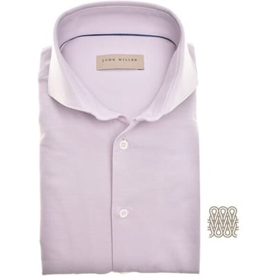 John Miller Overhemd Slim Uni Color Cutaway Collar Tricot Lila / male
