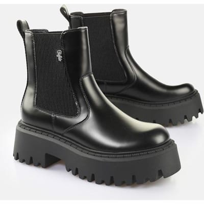 Buffalo Aspen Chelsea Dames Zwarte Laarzen