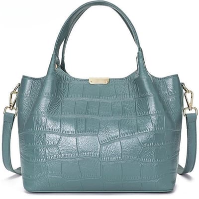 Dames Tas met Grote Capaciteit van Echt Leer Nieuwe Stijl Trendy en Modieus Temperament Veelzijdige Handtas Kleine Tas gray