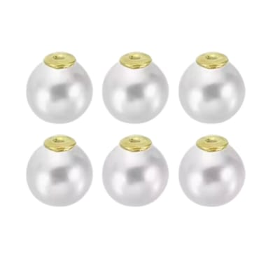 6 Luxe- Anti prik -oorbel achterkant- parel -goudkleur- Charme Bijoux