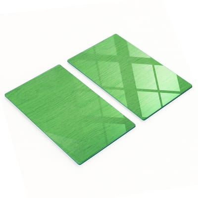 Krasbestendige glazen planken, groene houten plank 2x30x52 cm