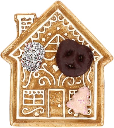 Lebkuchenhuis bord MET schoorsteen van aardewerk – 23000032