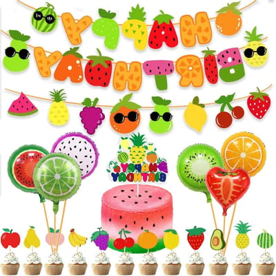 Feestdecoraties - Fruit thema - Verjaardag vieren - Veelzijdige set - 1 set - Multicolor