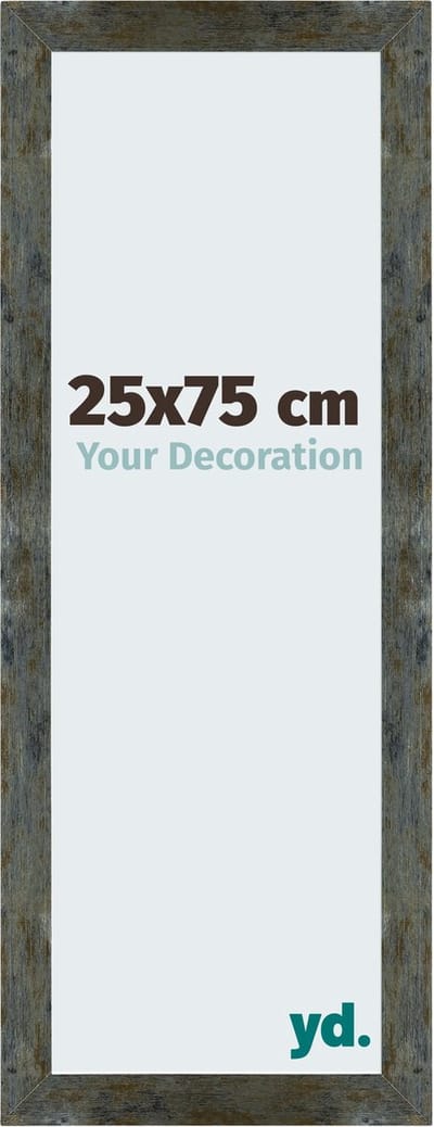 Your Decoration - Fotolijst 25x75 cm - MDF - Blauw Goud Gemeleerd - Mura