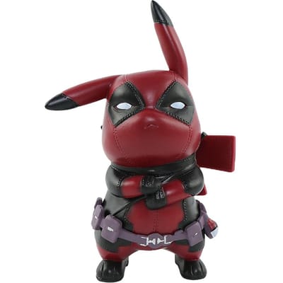 12cm Anime Figuur PVC Pikachu Cosplay Deadpool Cartoon Actiefiguren Kawaii Model Collectie Ornamenten Kinder Speelgoed Cadeau brown