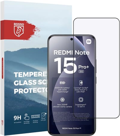 Rosso Screen Protector Geschikt voor Xiaomi Redmi Note 15 Pro Plus | 9H Tempered Glass | Glasplaatje | Beschermlaag | Beschermglas | 9H Hardheid