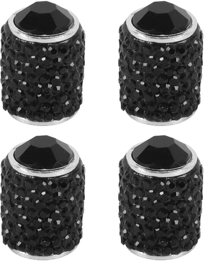 Dailygoods- Ventieldoppen 4 Stuks - Bling/Strass - Waterdicht - Stofdicht - Aluminiumlegering - Geschikt voor Auto/SUV/Motorfiets - Ventieldopjes
