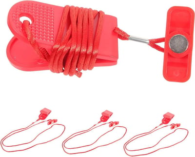 Loopband Sleutels - Veiligheidssleutels Noodstop - Fitness Veiligheid - Universele Magneet Bevestiging - 4 Stuks - Rood