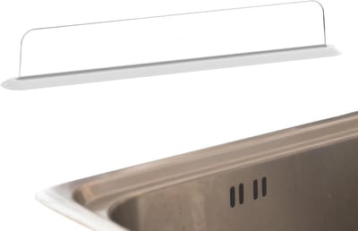 Spoelbak Spatscherm - Afbuigscherm Keuken - Schoonmaken Aanrecht - Sterke Zuigkracht - 40 cm Lengte - Wit