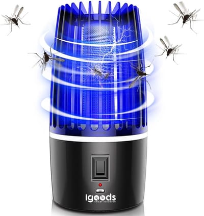 Igoods Elektrische UV Muggenlamp - 4000 mAh Batterij - 2-in-1 – Warmtelamp - Elektrische muggenvanger - Geluidloos en Draadloos