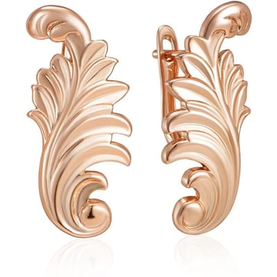 Boucles d'oreilles pendantes brillantes mode pour femmes Couleur or rose Motif ethnique simple Haute qualité Bijoux fins quotidiens beige