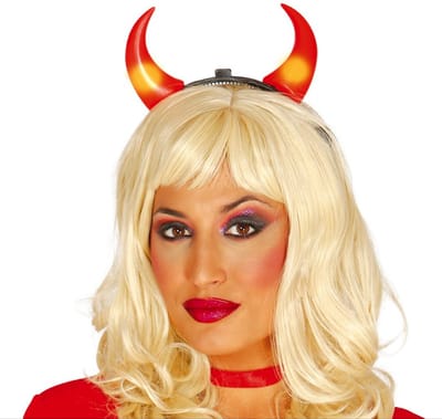 Duivel hoorntjes - rood - kunststof - Halloween thema