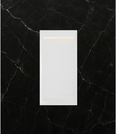 Hotbath &More BOX015FL inbouwnis 30x15x10cm zonder frame met verlichting mat wit