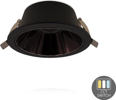 OutledTL | LED Downlight Kerber - TriColor - 10 Watt - Zaagmaat 100 -110MM - Zwart