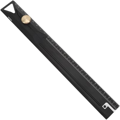 Professionele Aluminium Liniaal van 25 Cm - Nauwkeurige Meetlat voor Houtbewerking, Tekeningen en Snijden